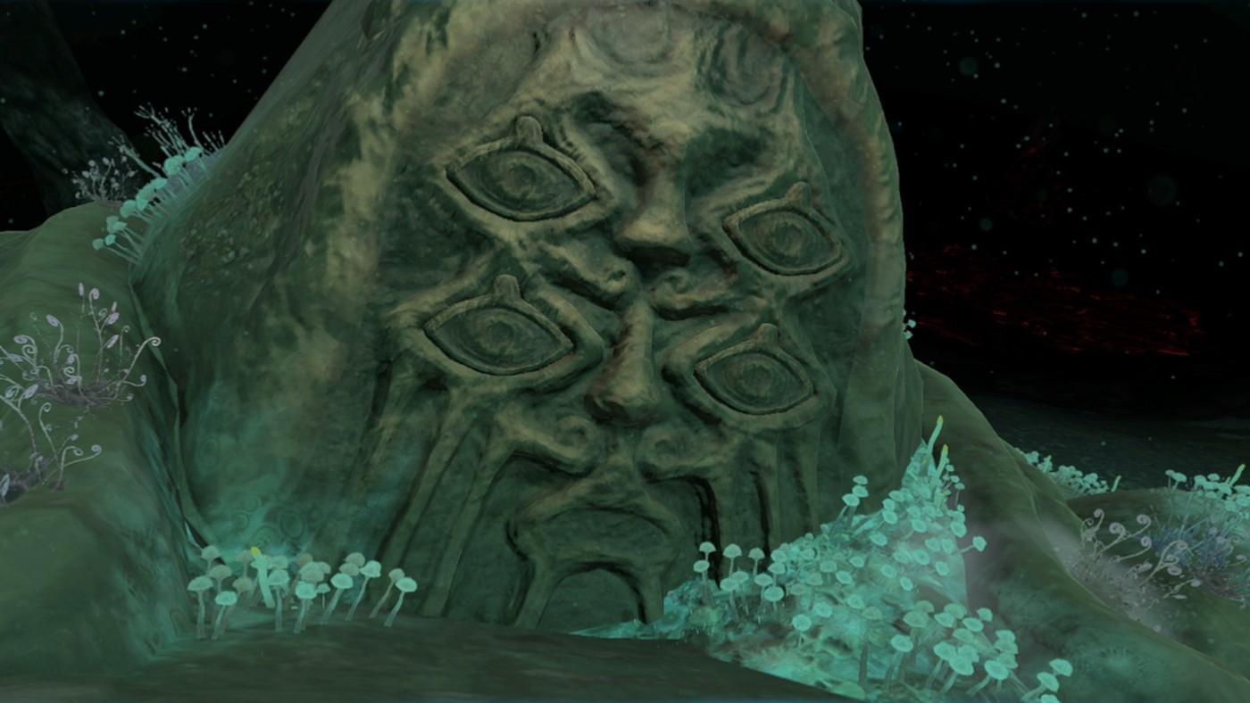 'Tears of the Kingdom' A Bargainer statue sitting underground Hyrule.