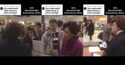 TikTok’s in Awe of “Goat” Mall Directory Woman in 1991