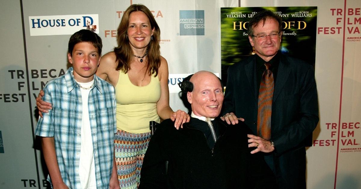 Christopher Reeve, Dana Reeve, Will Reeve, and Robin Williams.