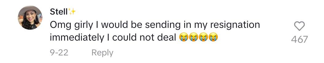 A commenter saying that they would not be able to deal with sending the skull emoji