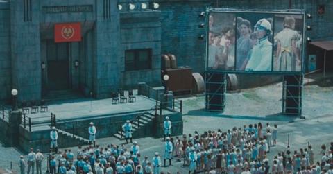 District 12 reaping event in 2012's 'The Hunger Games'