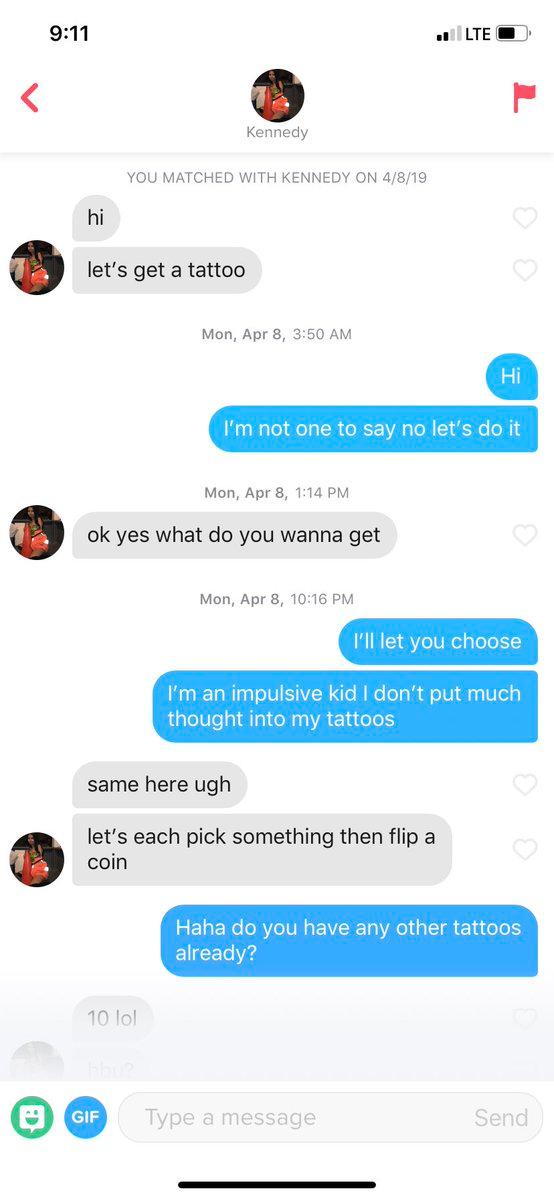 tinder matching tattoos