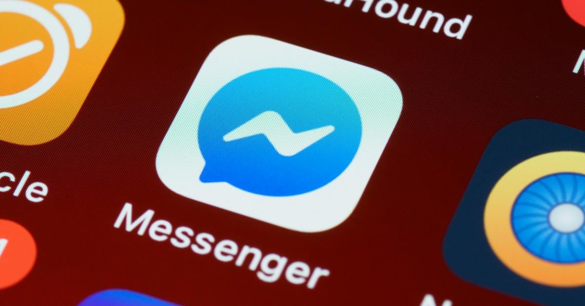 Facebook Messenger on a red background