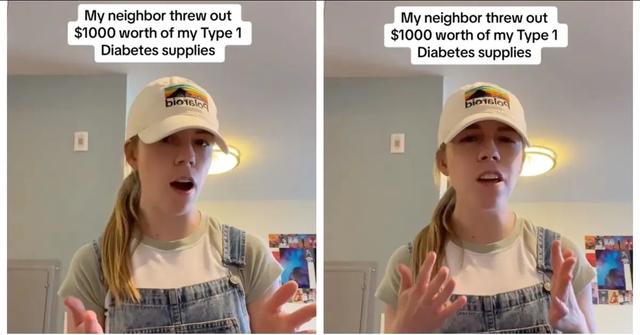 Viral video of woman complaining about how her neighbor threw out her diabetes supplies.