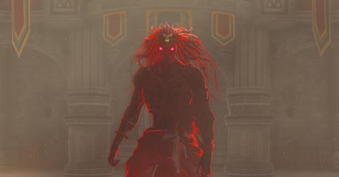 'Tears of the Kingdom' Phantom Ganon standing menacingly before fighting Link.