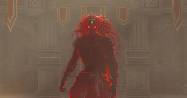 'Tears of the Kingdom' Phantom Ganon standing menacingly before fighting Link.