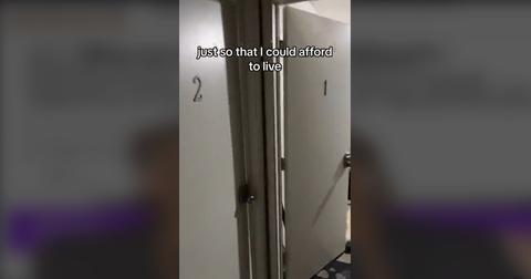 Tanner lives in an apartment with eight roommates to afford rent