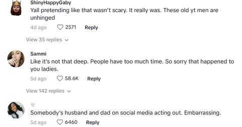 Commenters offer support and agree that the situation was scary