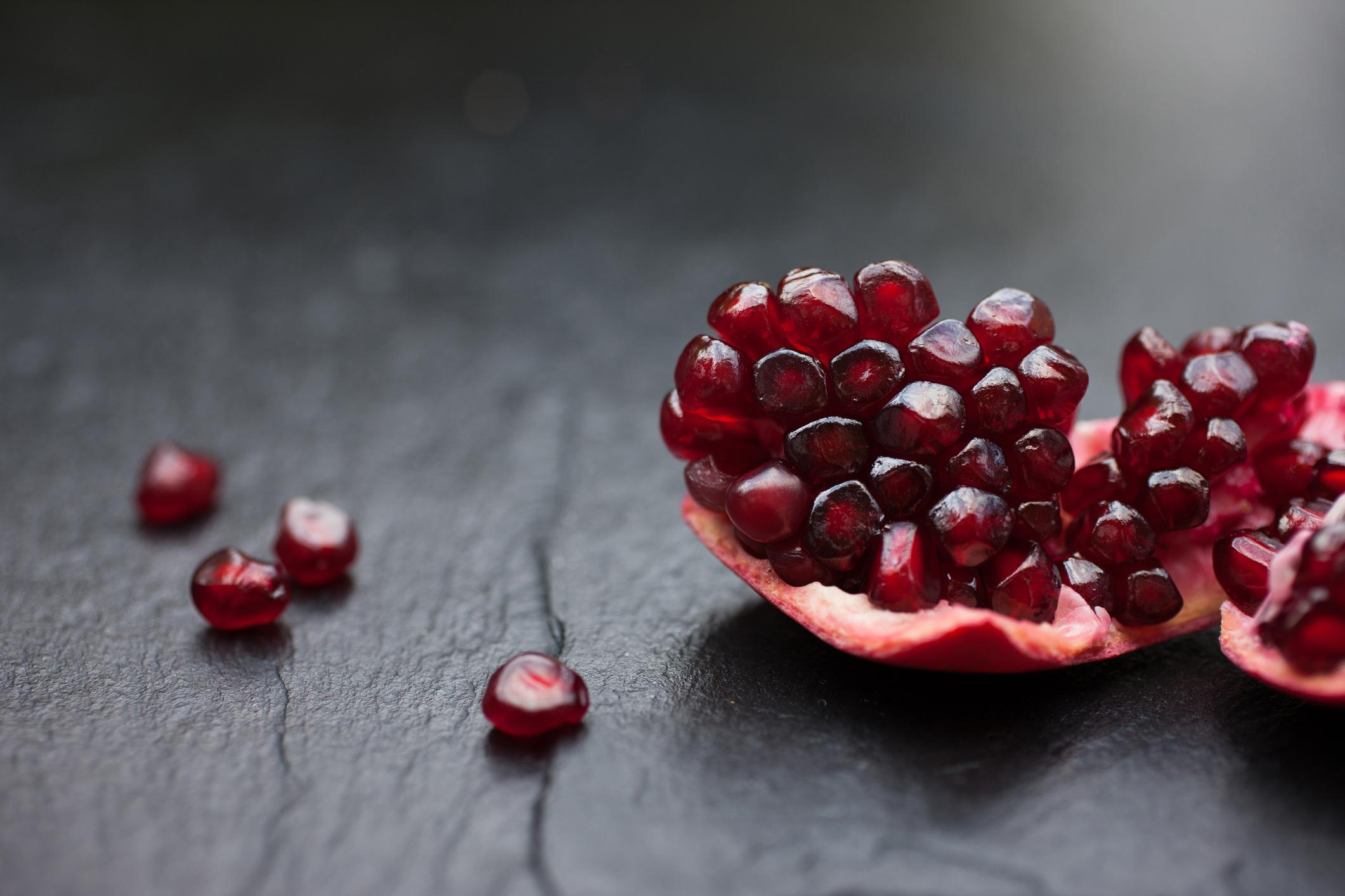 broken open pomegranate