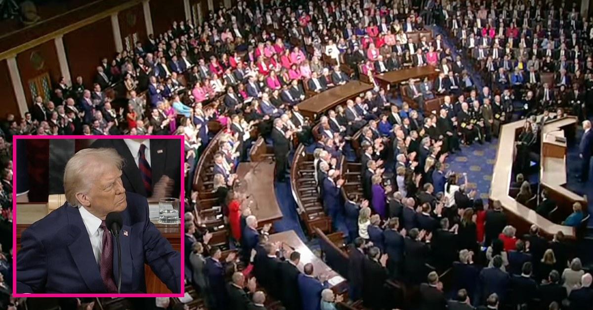 Democrats wearing pink to Trump's address of Congress in March 2025.