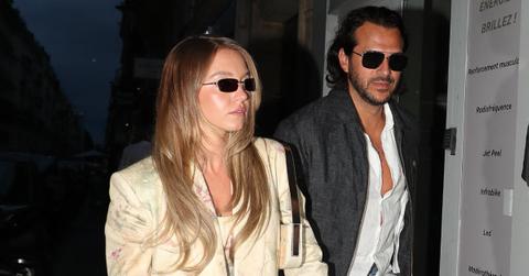 Sydney Sweeney and her fiancé, Jonathan Davino out and about in 2024.