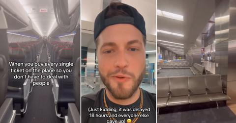 Man is only passenger on a flight