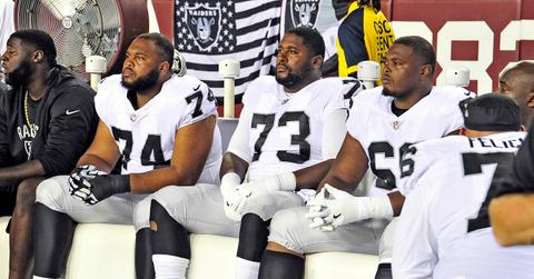 The 2017 Oakland Raiders sitting.