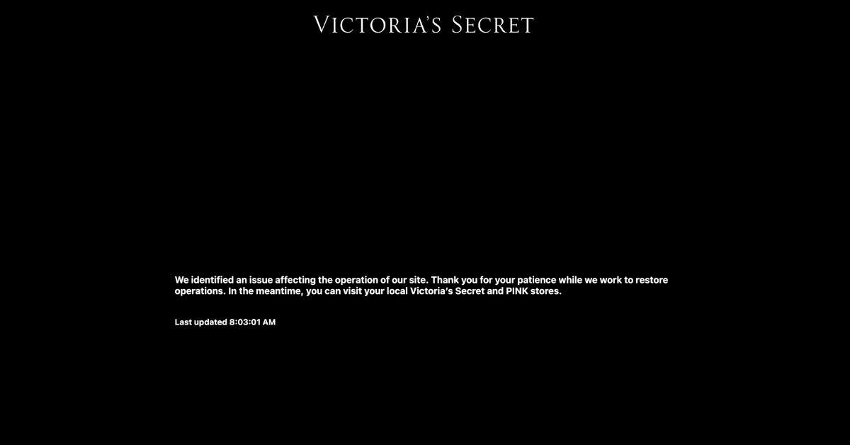 The Victoria's Secret website.
