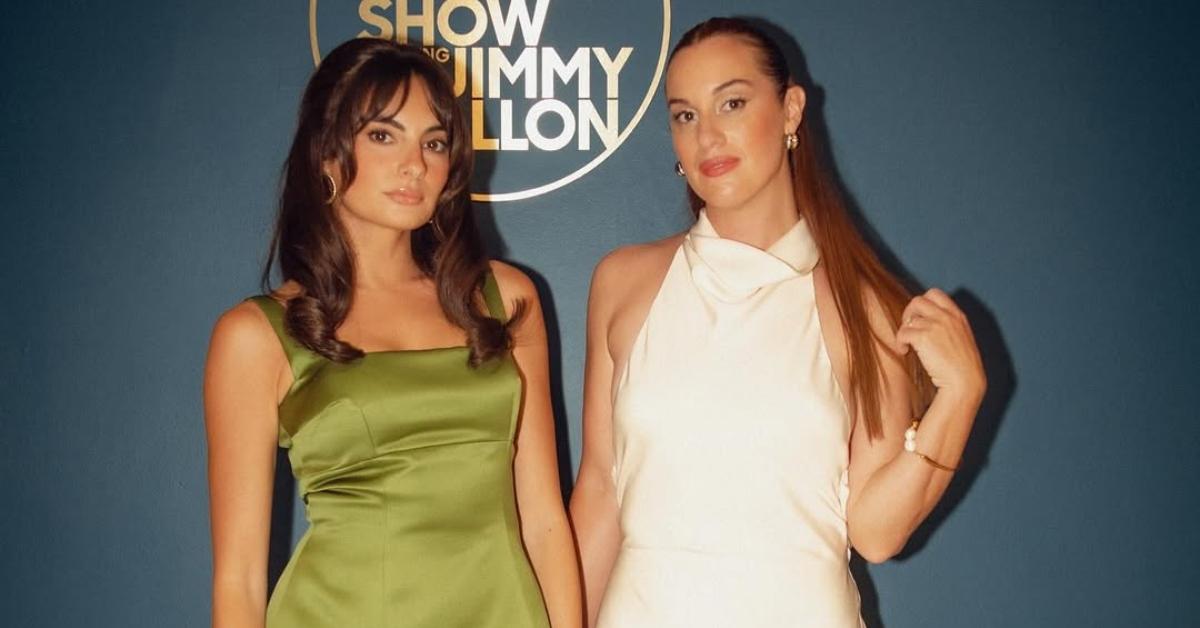 Paige and Hannah backstage at The Tonight Show.