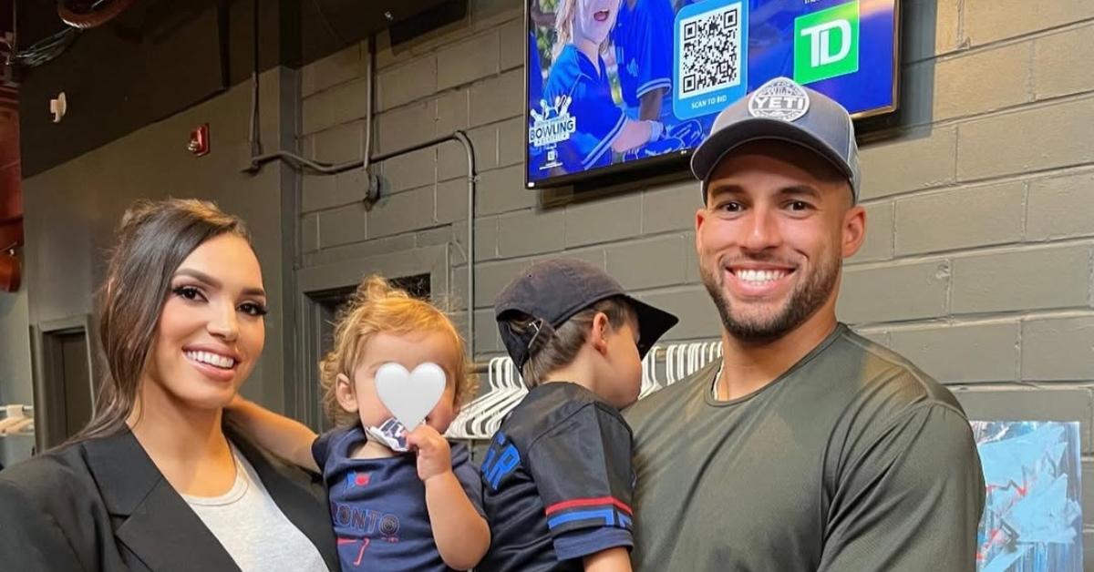 (l-r): Charlise Springer, her and George's sons, and George Springer