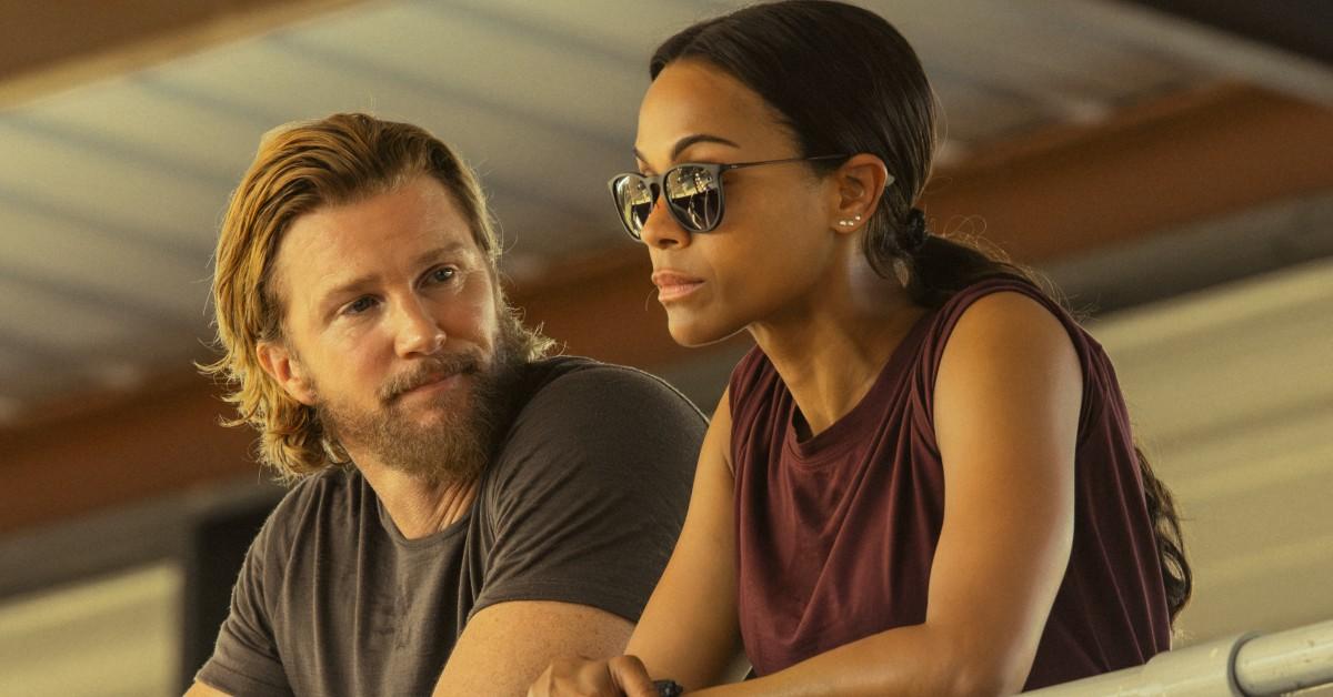 Thad Luckinbill as Kyle and Zoe Saldana as Joe in Lioness