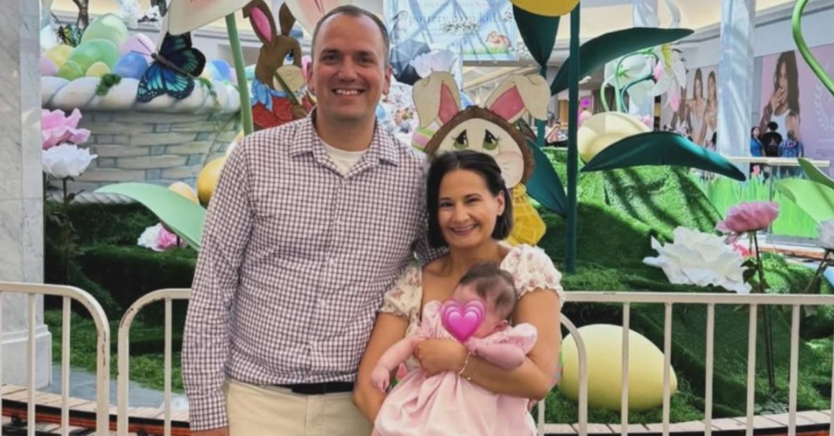 Gypsy-Rose, Ken, and their daughter Aurora on Easter Sunday 2025.