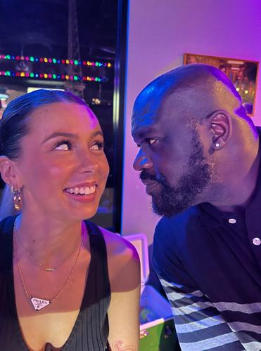 Hawk Tuah Girl aka Hailey Welch parties with Shaquille O'Neal in the DJ booth at JBJ's Nashville