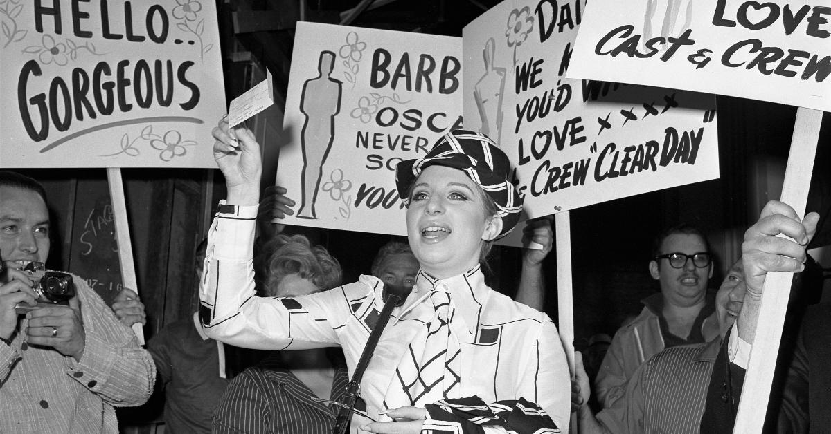 Barbra Streisand wins an Oscar in 1969.