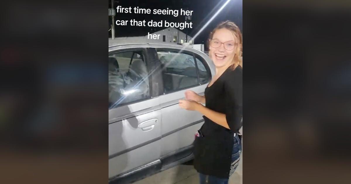 A now-viral video of a grateful daughter who gushes over her first "ugly" car.