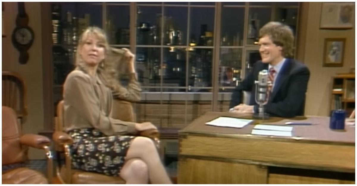 (l-r): Teri Garr and David Letterman during her appearance on 'Late Night with David Letterman'