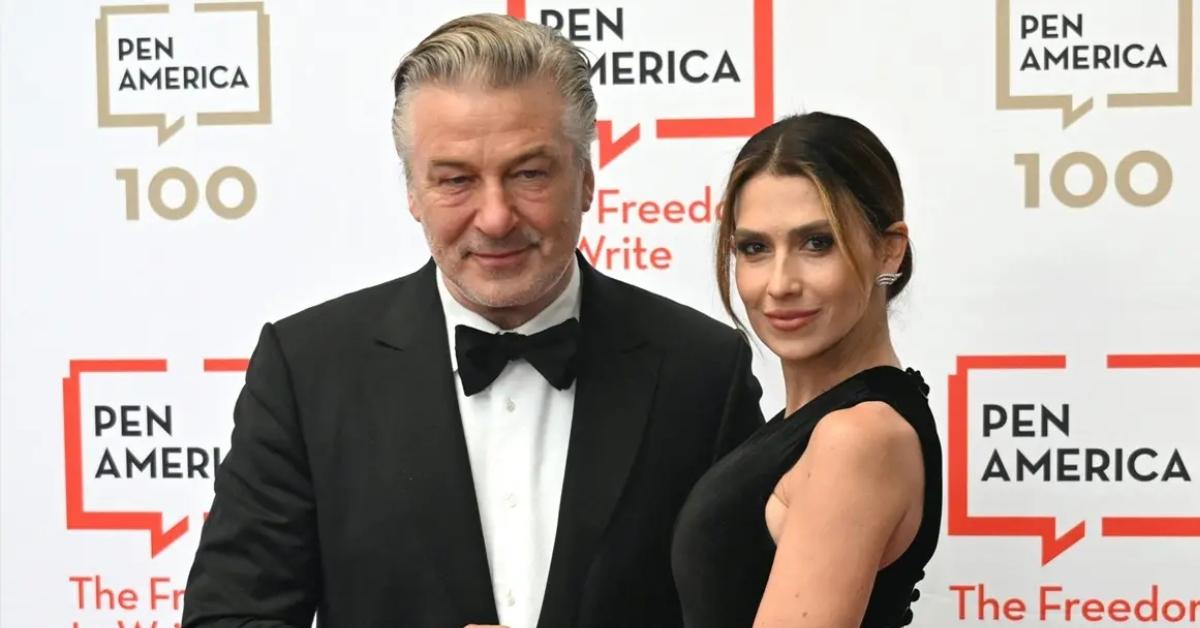 Alec Baldwin and his wife Hilaria Baldwin arriving at the PEN America Literary Gala on May 18, 2023