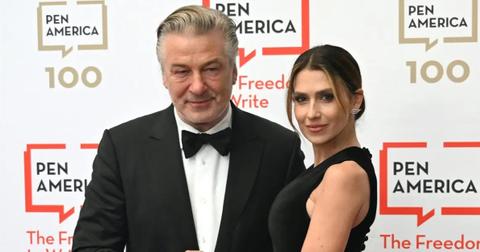 Alec Baldwin and his wife Hilaria Baldwin arriving at the PEN America Literary Gala on May 18, 2023