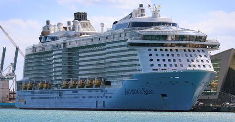 The Anthem of the Seas docking in New York City.