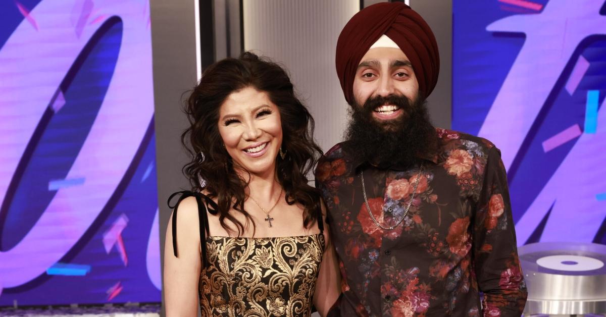 Julie Chen Moonves and Jag Bains on finale night on Big Brother