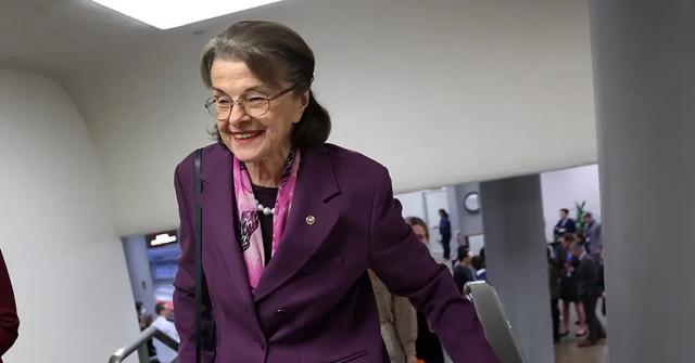 Dianne Feinstein walking to the Senate chambers at the U.S. Capitol on Feb. 16, 2023