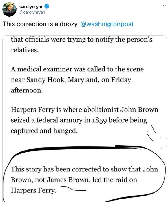 newspaper correction