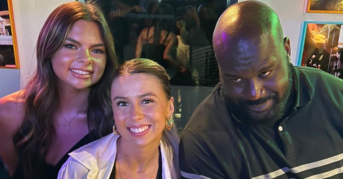 Shaquille O'Neal parties with Hawk Tuah Girl Hailey Welch and her friend Chelsea Bradford in Nashville DJ booth