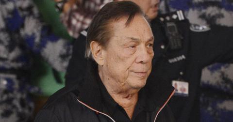 Donald Sterling arrives at Beijing Capital International Airport before the first leg of the 2012 NBA China games