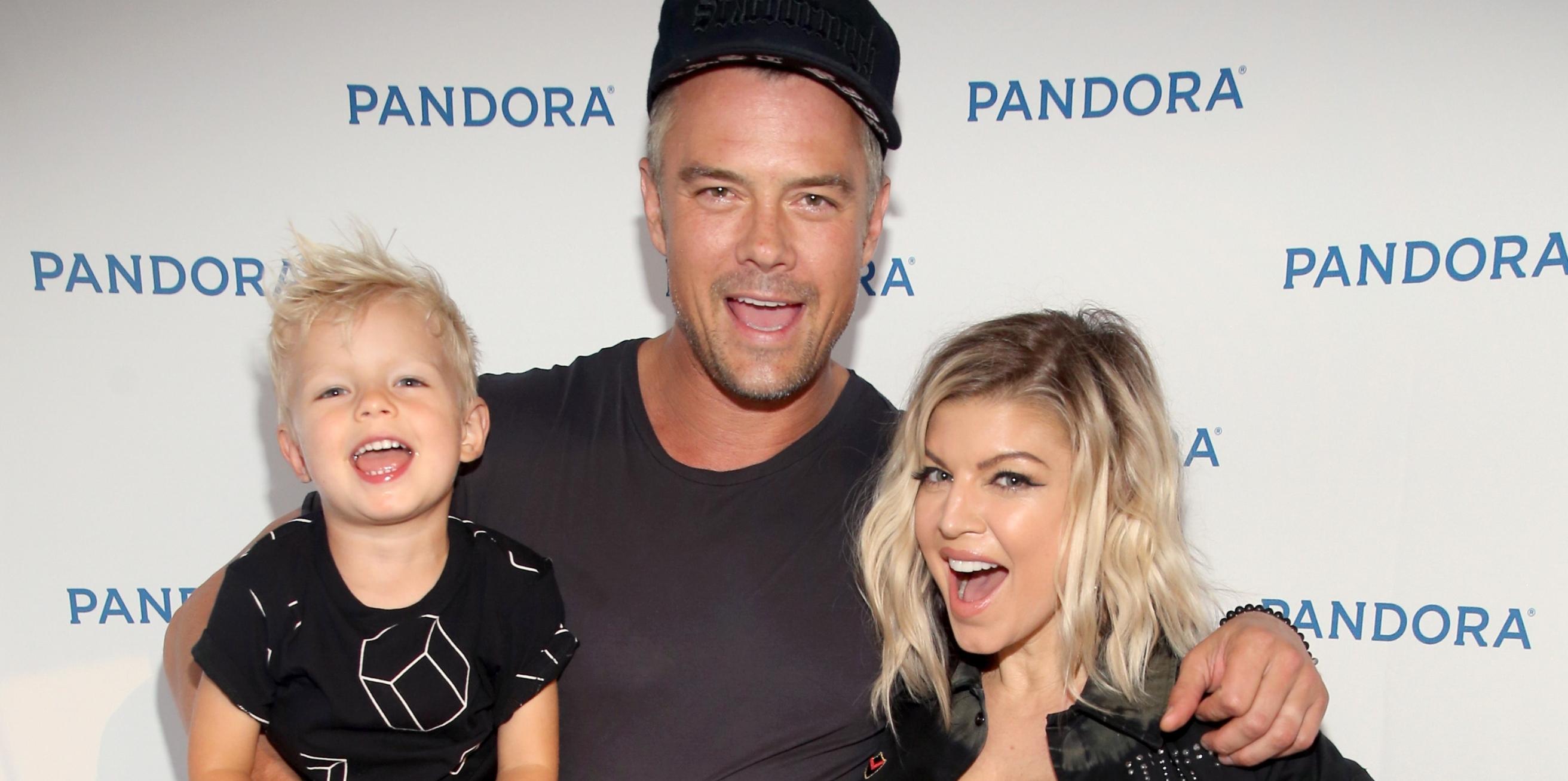 Axl Jack Duhamel, actor Josh Duhamel, and singer Fergie attend Pandora Summer Crush at LA Live