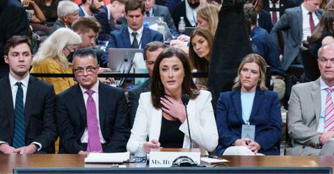 Cassidy Hutchinson speaking at the Jan. 6 committee.