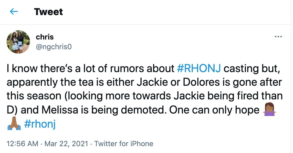 was jackie fired from rhonj