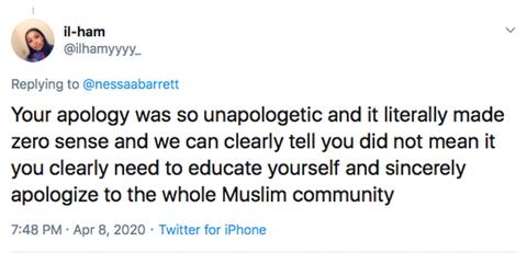 nessa fan reactions twitter 1 1586450880379 - Famosinha do TikTok Americano publicou vídeo ofensivo aos Muçulmanos