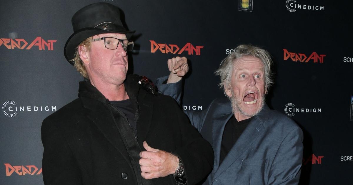 Gary Busey (R) with his son Jake Busey (L)