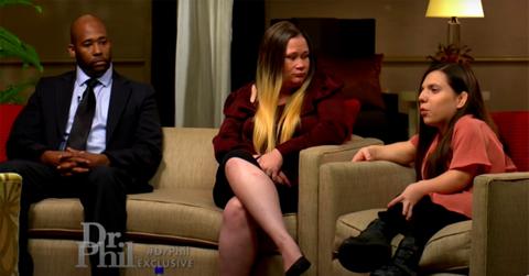 Natalia Grace with the Mans during an interview on Dr. Phil.