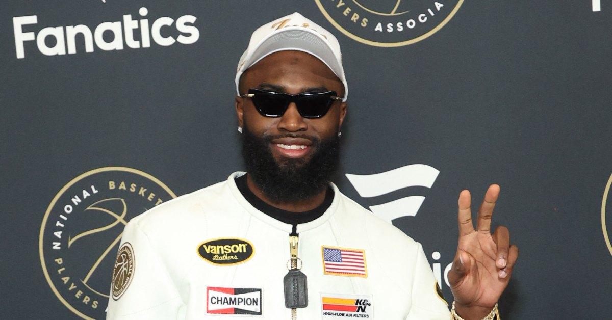 Jaylen Brown at a Fanatics event.
