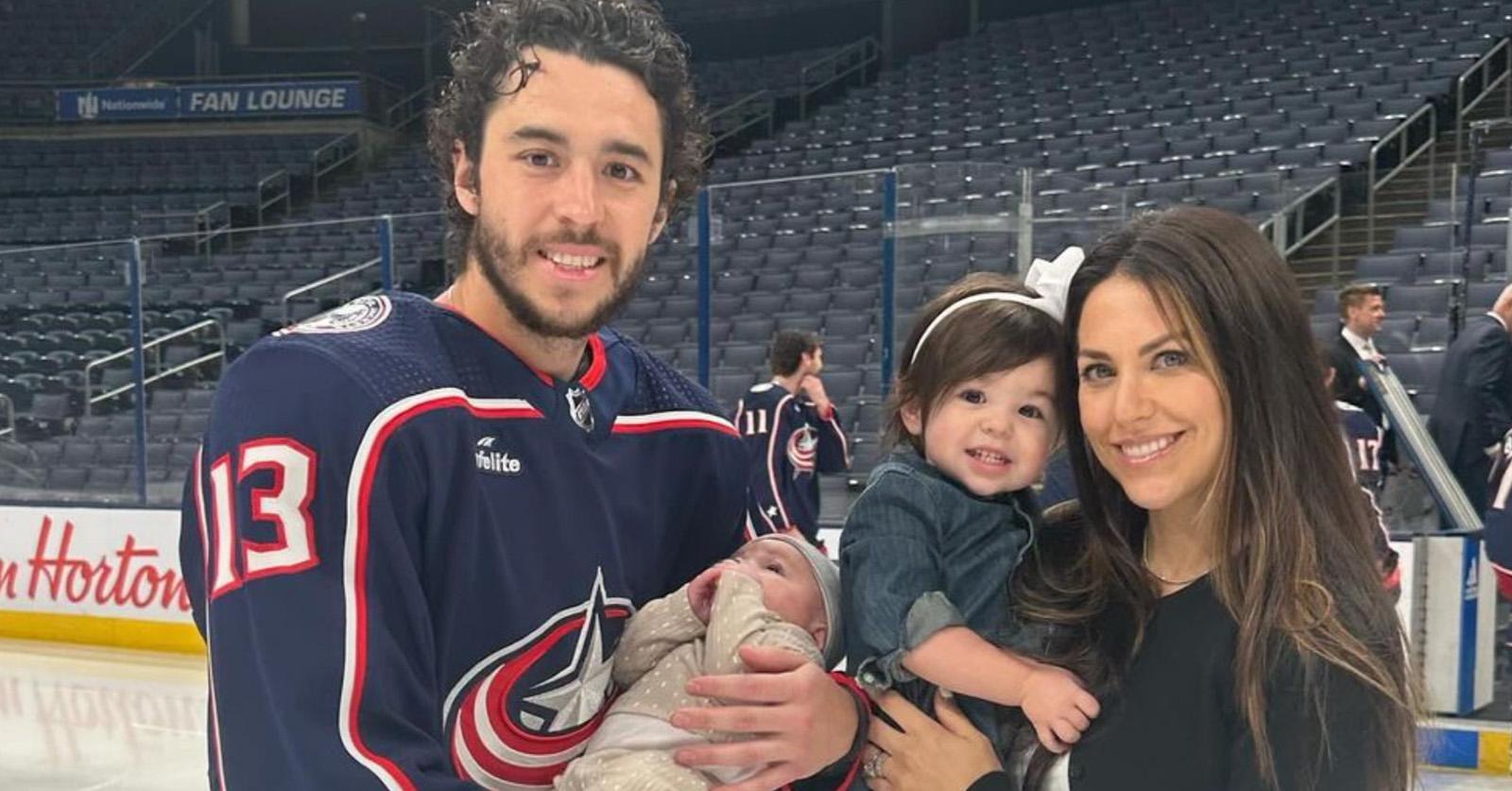 Johnny Gaudreau and family