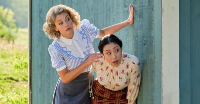 Kayla Wallace as Fiona and Amanda Wong as Mei in ‘When Calls the Heart.’