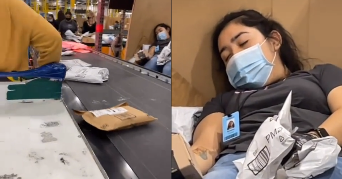 Amazon Employee Sleeps on Job