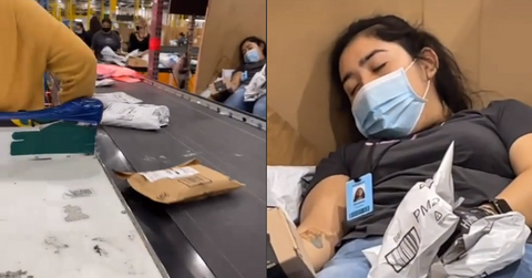 Amazon Employee Sleeps on Job