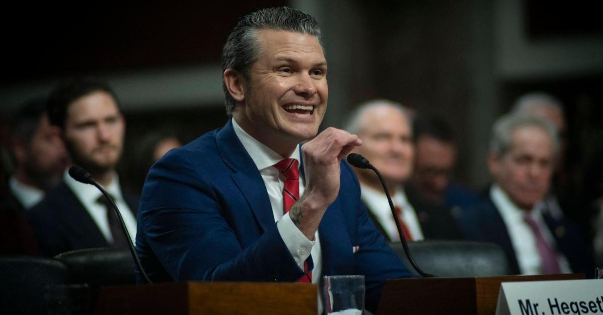 Pete Hegseth at the Confirmation Hearing for the Secretary of Defense in 2025.