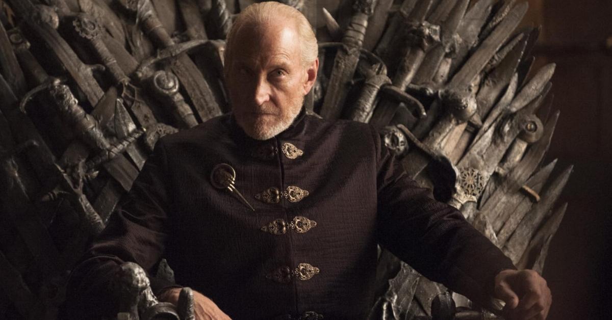Tywin sits on the iron throne on 'Game of Thrones'