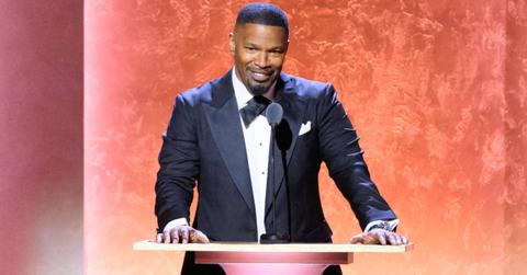 Jamie Foxx speaking at 2024 awards ceremony.