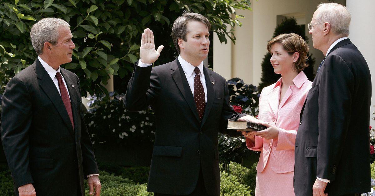 (gd) : George W. Bush, Brett Kavanaugh et Ashley Kavanaugh 