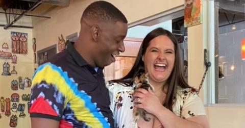 Alex and Caroline Hines laughing